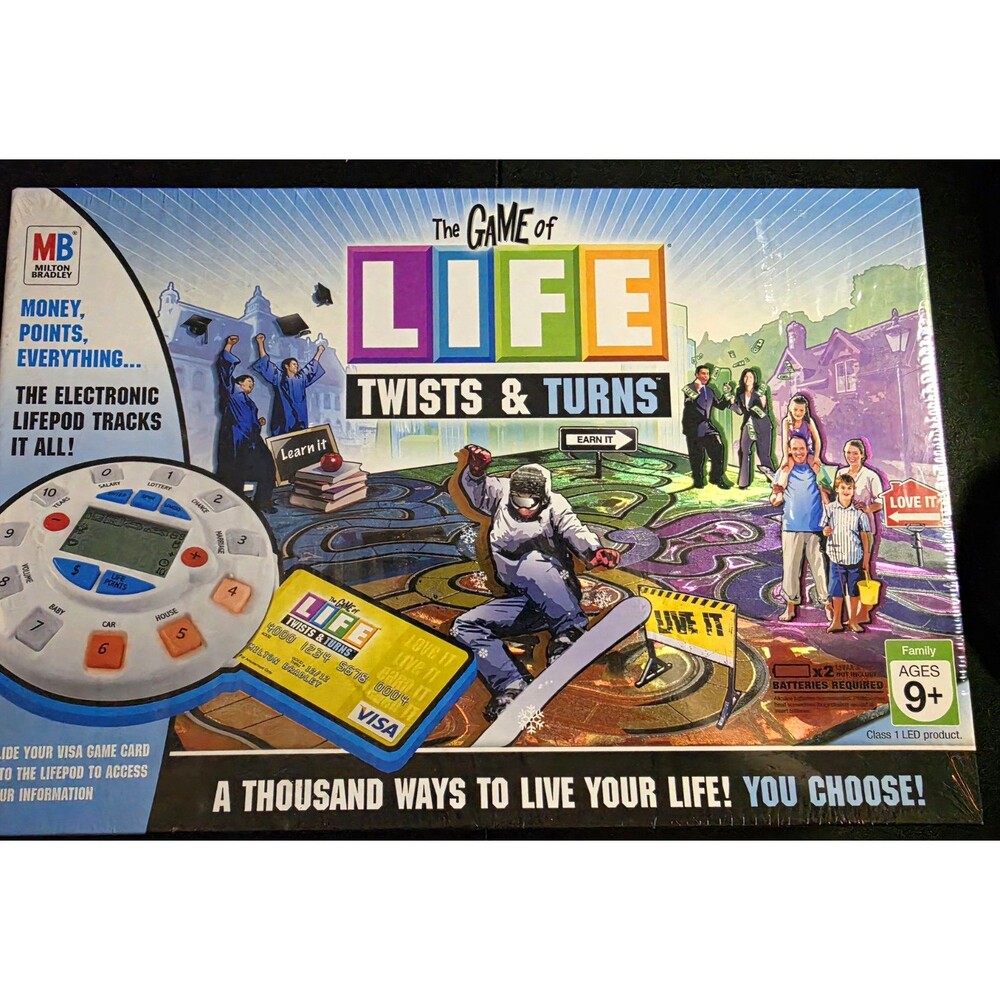 Milton Bradley Game of Life Twists & Turns Electronic 9+ 2-4 Players 2007 04139